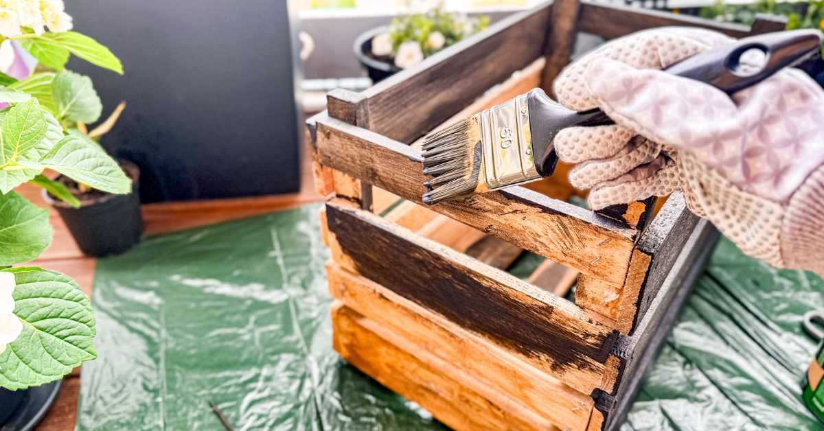 Wooden Railing Planters