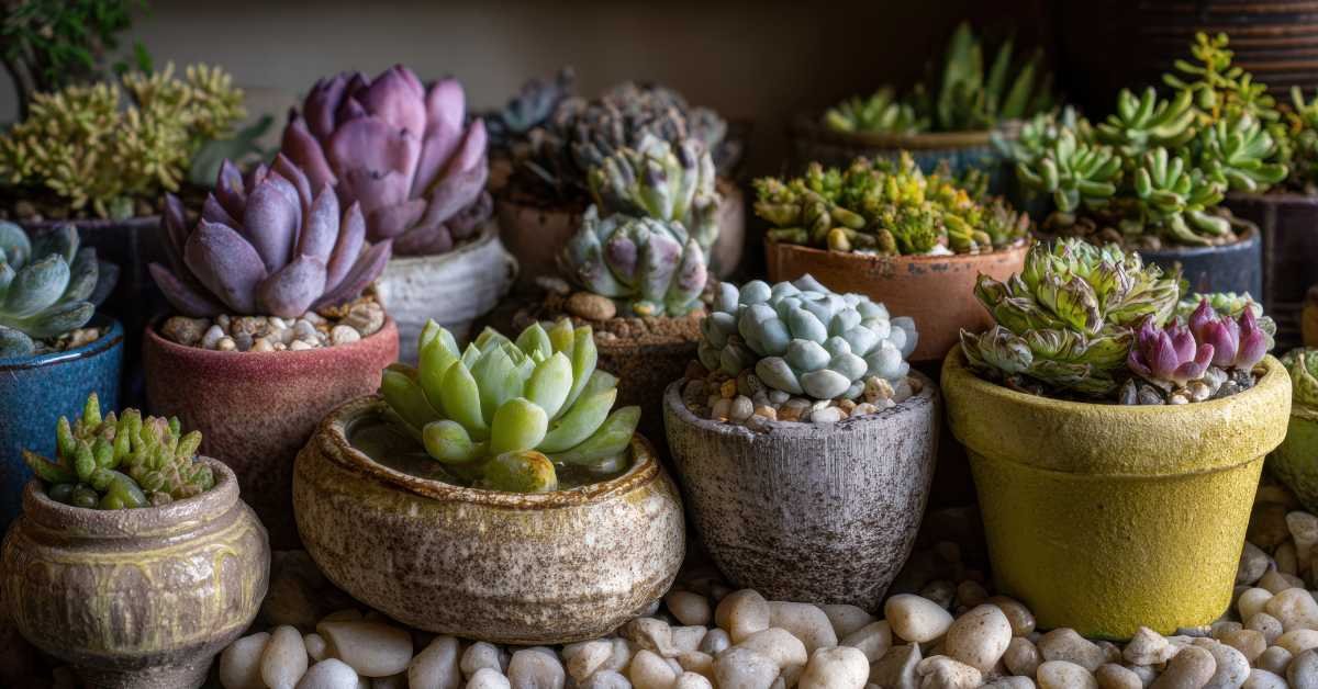small clay pots balcony gardening