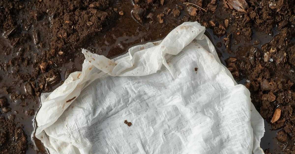 absorbing moisture from plant soil paper towel cotton cloth