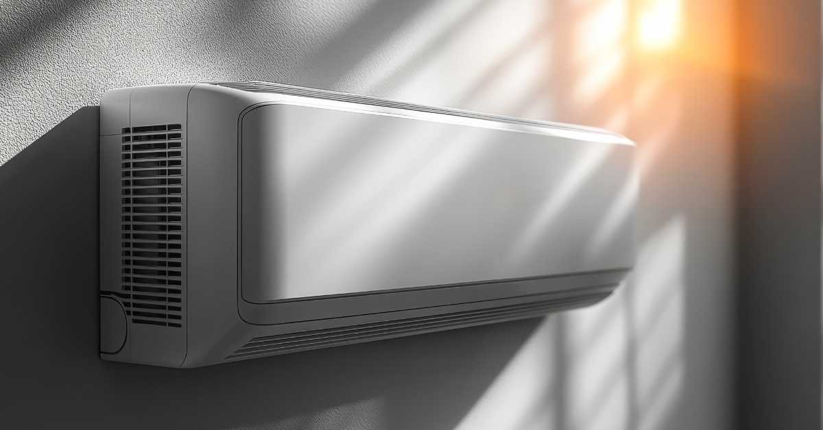 air conditioner in indoor plants room