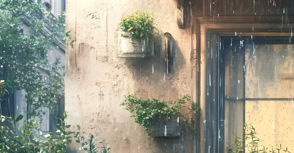 vertical garden on apartment balcony wall