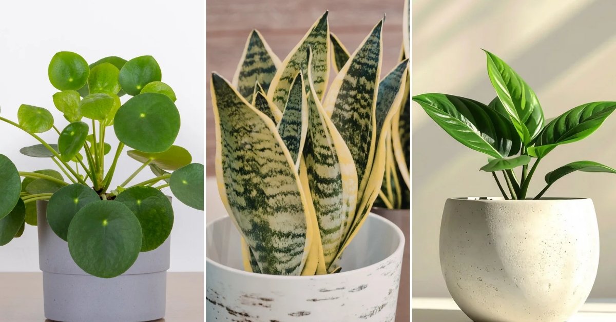 snake plant money plant peace lily outdoor balcony 